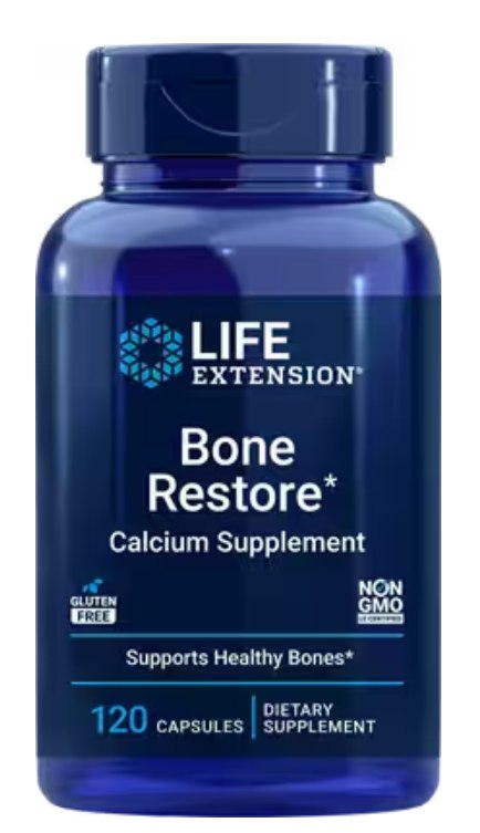 Life Extension Bone Restore kaltsiumilisand - 120 kapslit