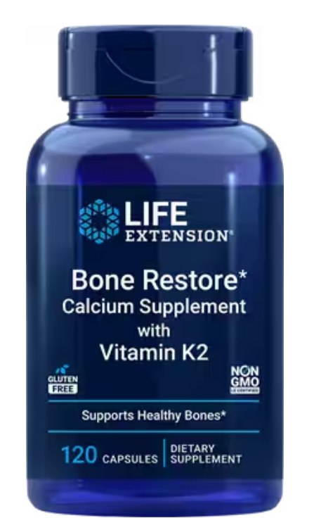 Life Extension Bone Restore koos K2-vitamiiniga - 60 tabletti