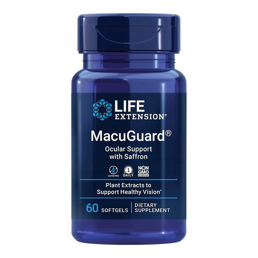 Life Extension MacuGuard® silmaspetsiifiline toode astaksantiiniga - 60 pehmekapslit