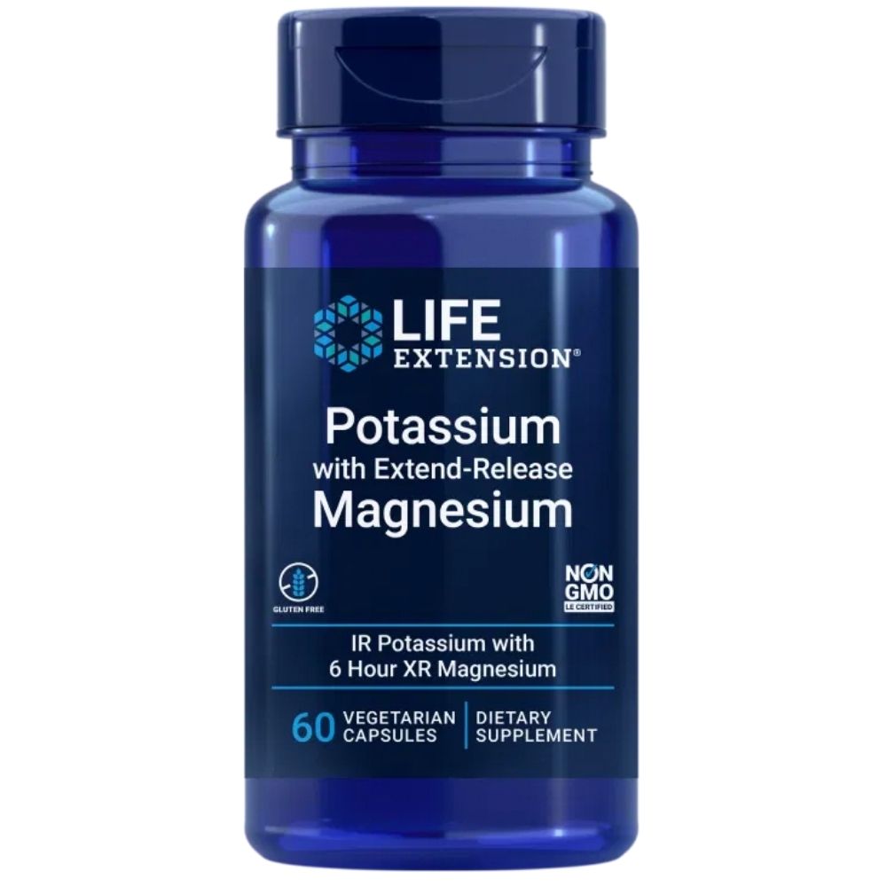 Life Extension Kaalium koos magneesiumiga – 60 kapslit