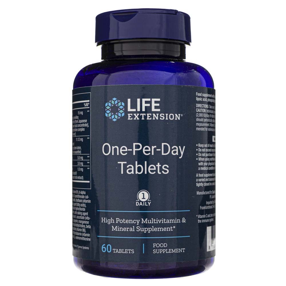 Life Extension vienos dienos tabletės (multivitaminai) - 60 tablečių - Magnis.lt