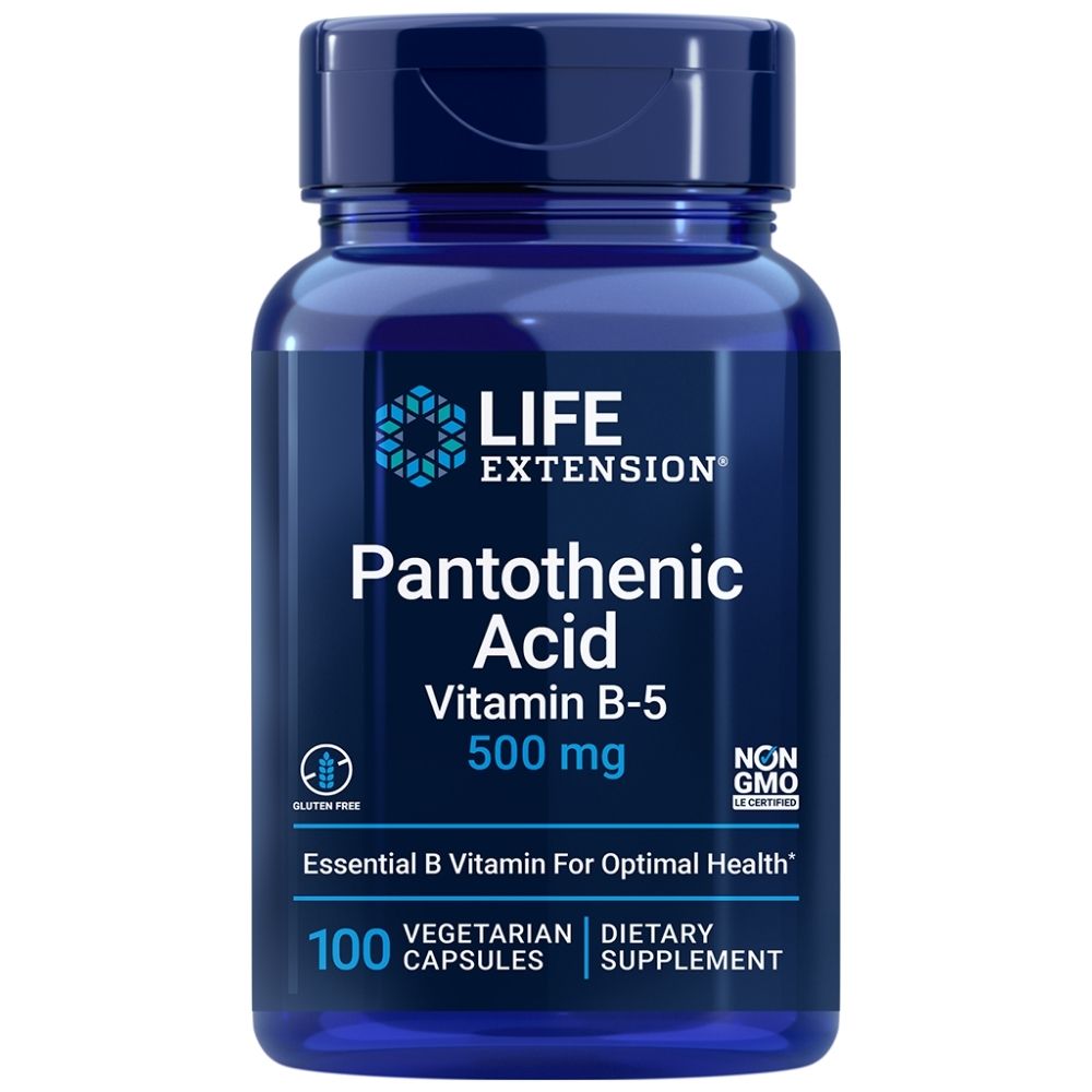 Life Extension pantoteenhape 500 mg – 100 kapslit