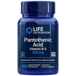 Life Extension pantoteenhape 500 mg – 100 kapslit
