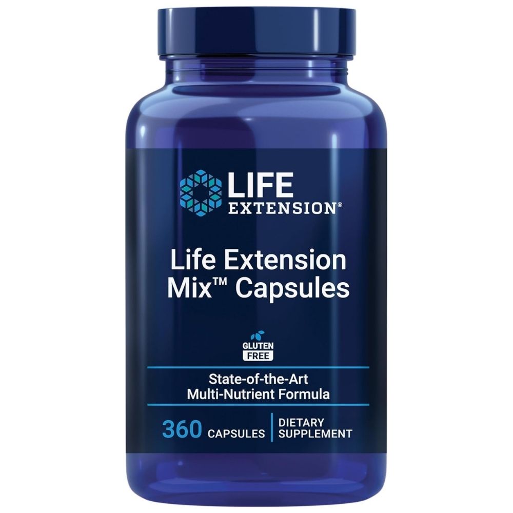 Life Extension Mix Capsules, vitamiinide, mineraalide, köögiviljade ja puuviljade kompleks - 360 kapslit