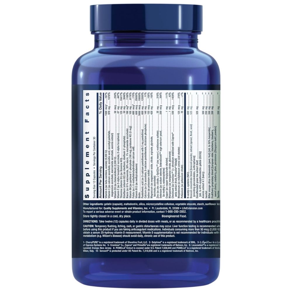 Life Extension Mix Capsules, vitamiinide, mineraalide, köögiviljade ja puuviljade kompleks - 360 kapslit