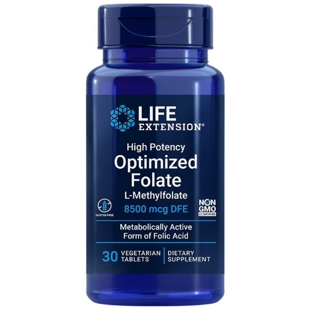 Life Extension optimeeritud folaat kõrge tugevusega 8500 mcg – 30 tabletti