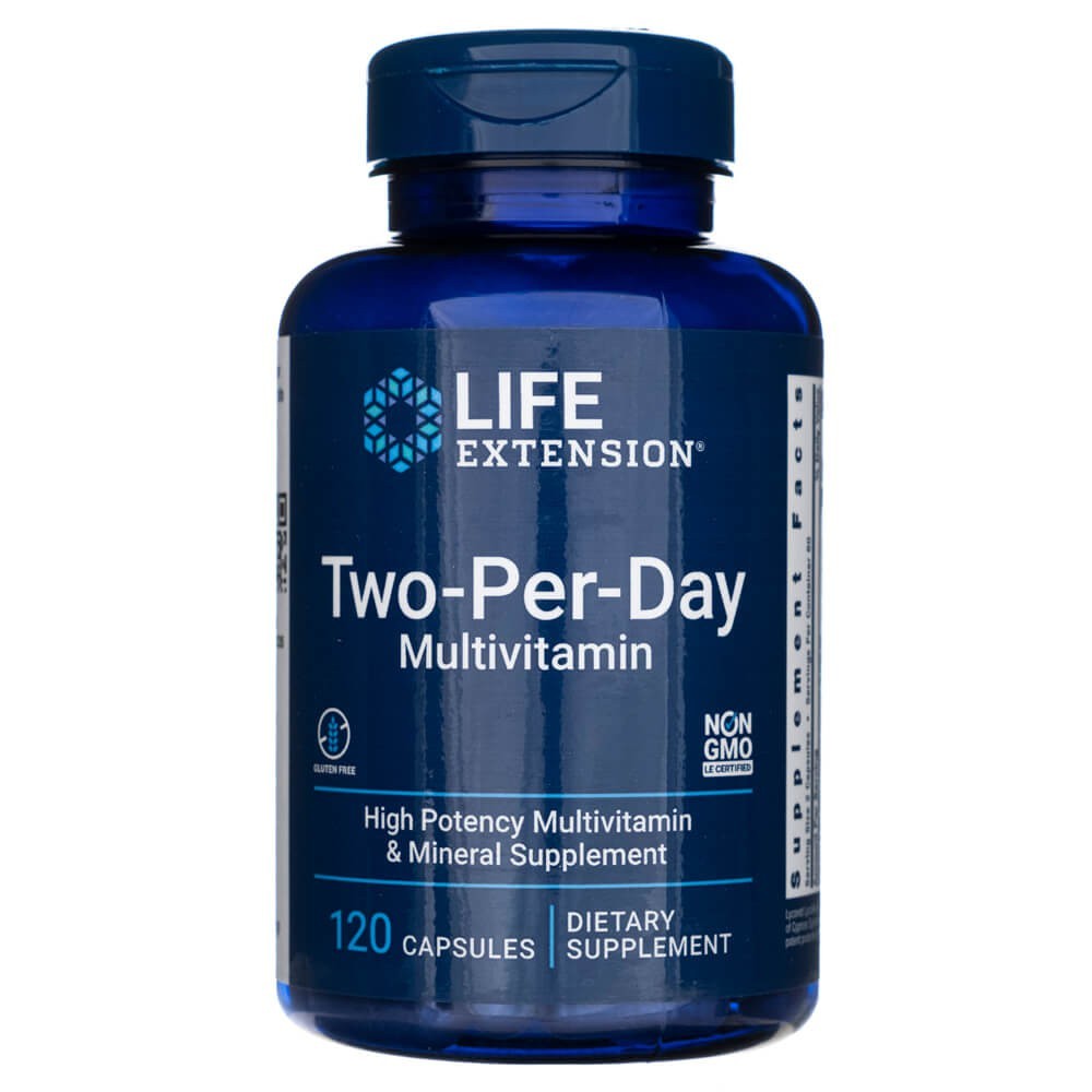 Life Extension dviejų dienų kapsulės (multivitaminai) - 120 kapsulių - Magnis.lt