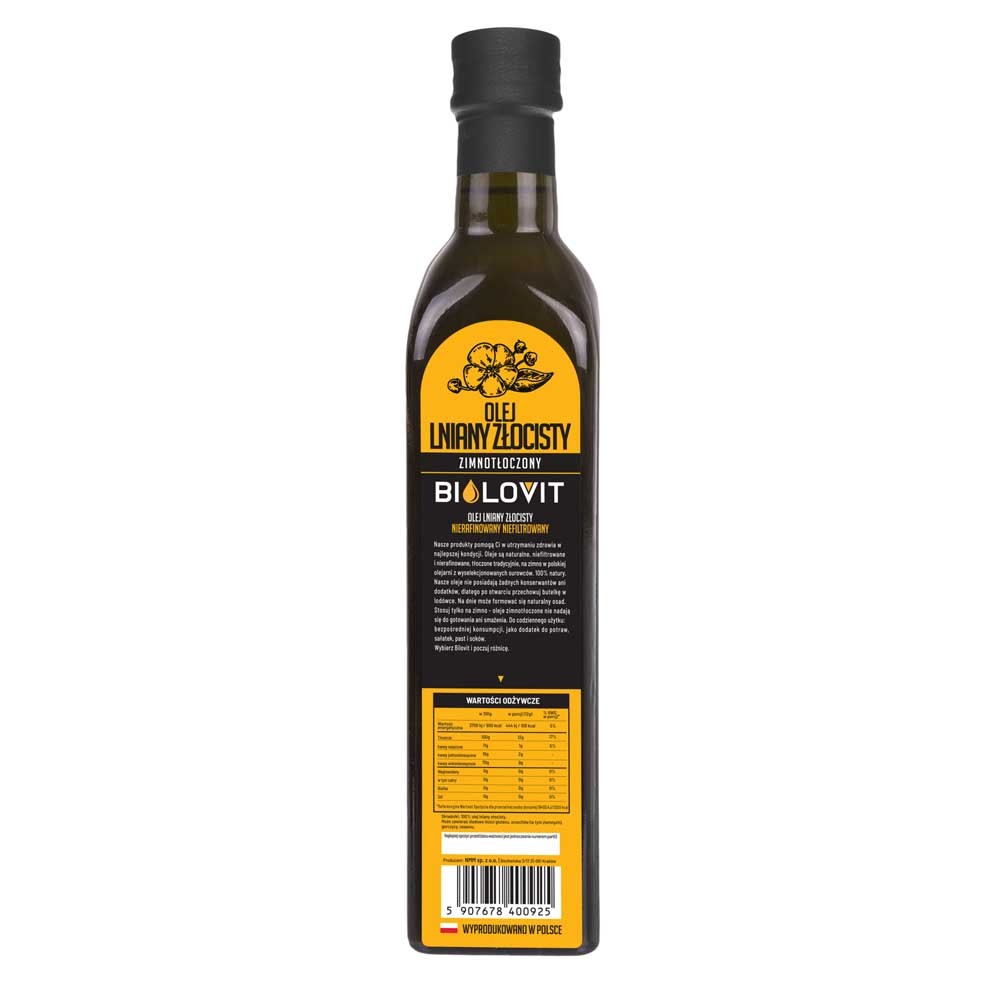 Bilovit Kulde pressitud linaseemneõli - 500 ml