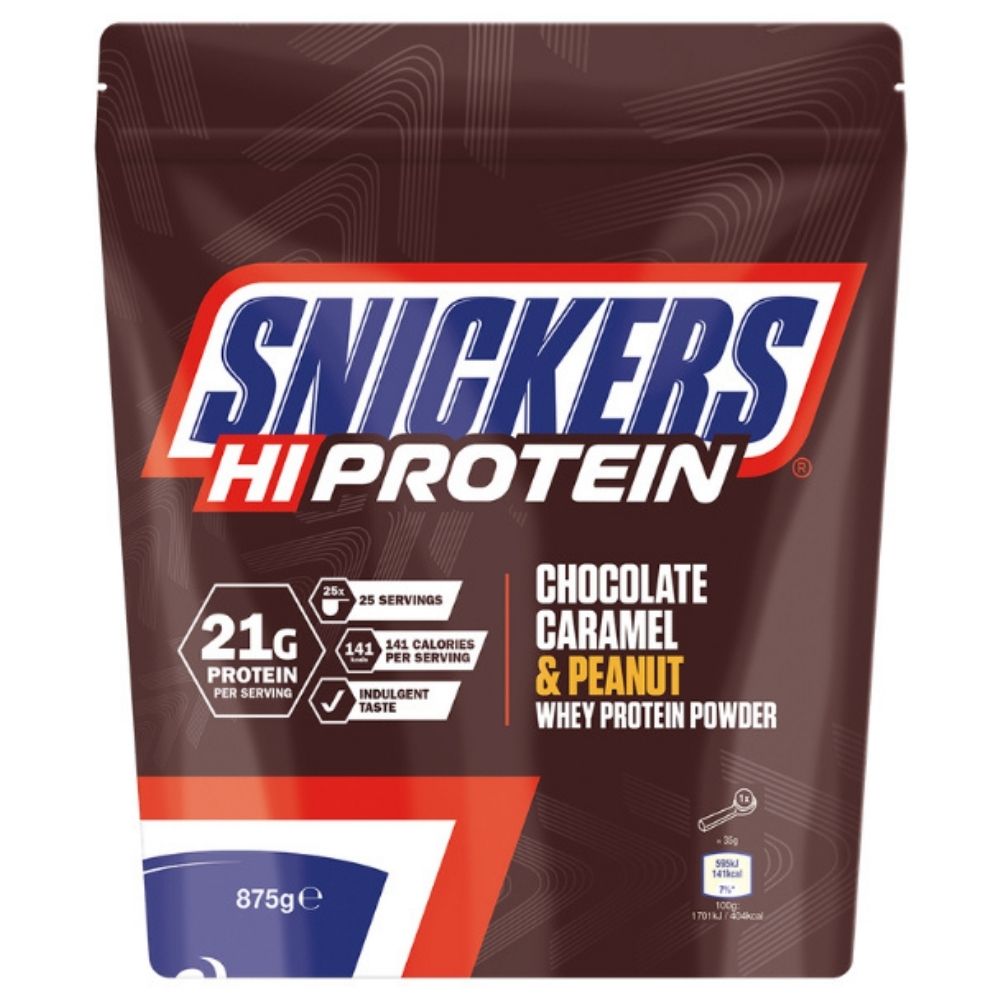 Snickers Hi Protein, valgulisand, šokolaad, karamell ja maapähklid – 875 g