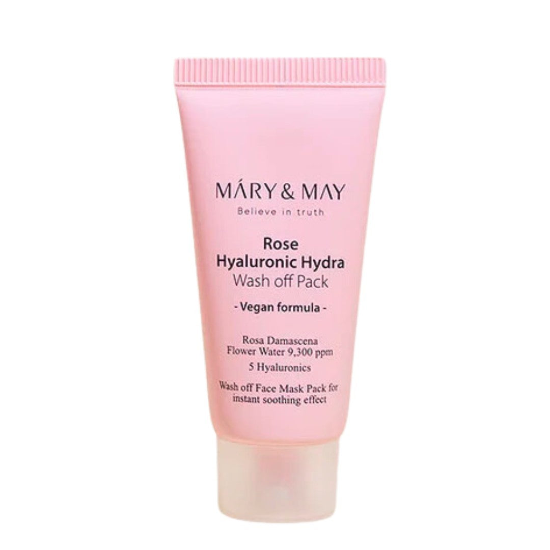 Mary&May roosa hüaluroonhappe niisutav savimask – 30 g
