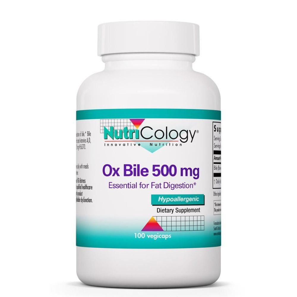 Nutricology Ox Bile 500 mg – 100 kapslit