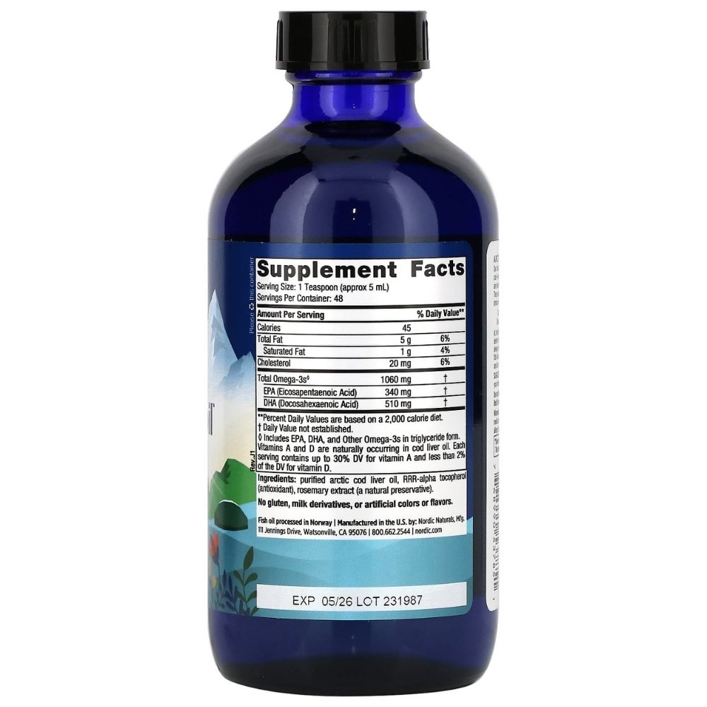 Nordic Naturals Arctic tursamaksaõli 1060 mg - 237 ml