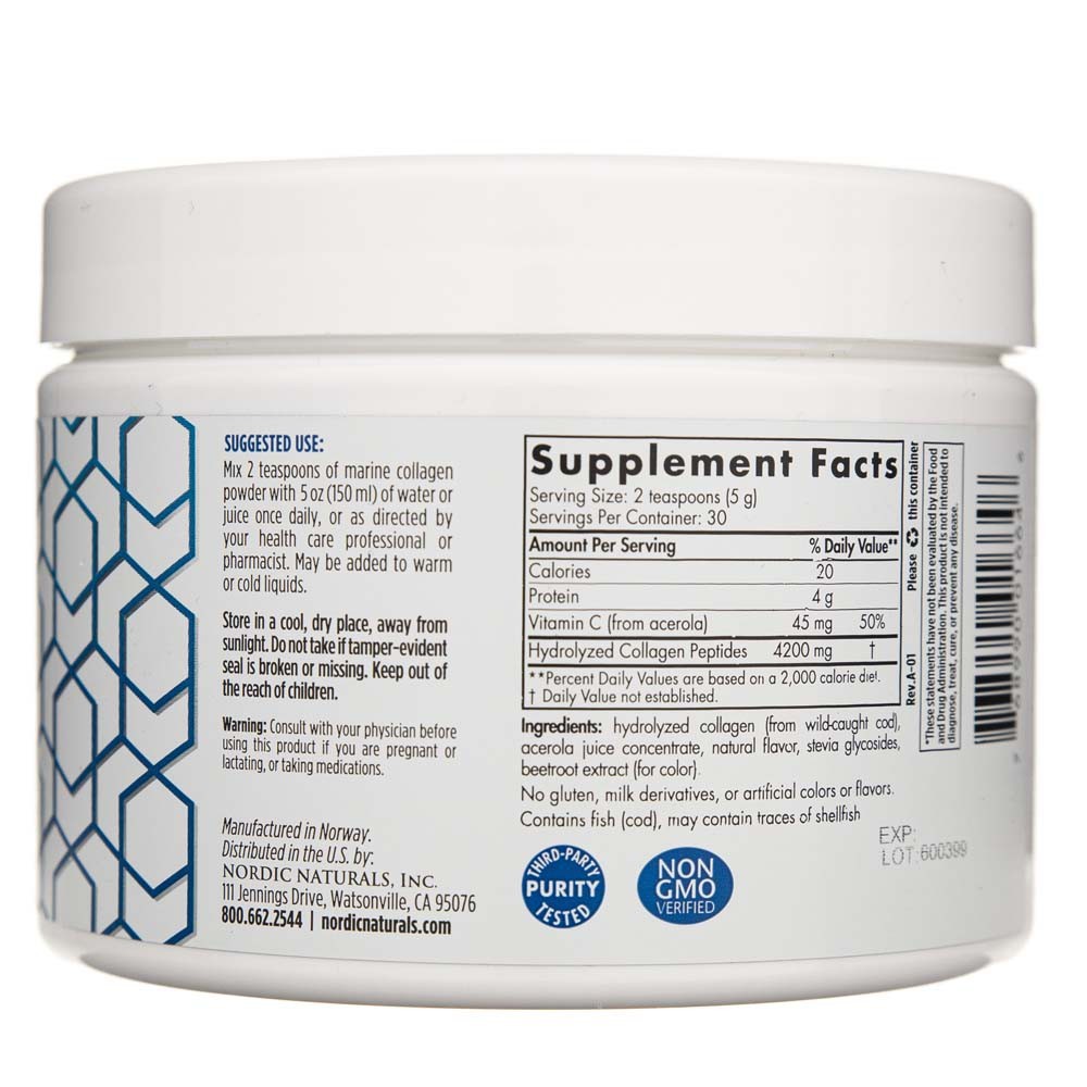 Nordic Naturals mereline kollageen C-vitamiiniga maasika - 150 g