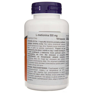 Now Foods L-metioniin 500 mg - 100 kapslit