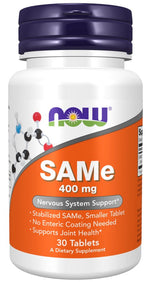 Now Foods SAMe (S-adenosüül L-metioniin) 400 mg – 30 tabletti