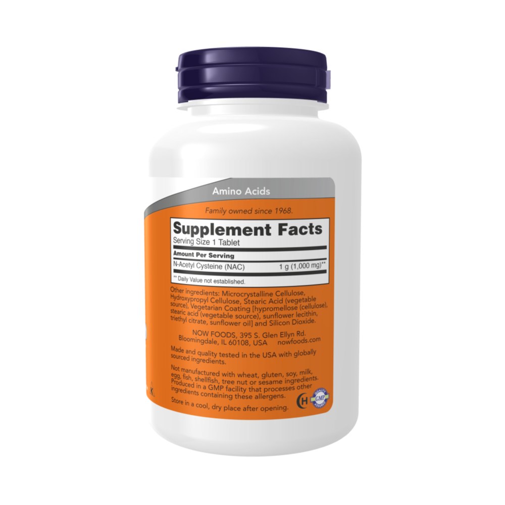 Now Foods NAC N-atsetüültsüsteiin 1000 mg - 120 tabletti