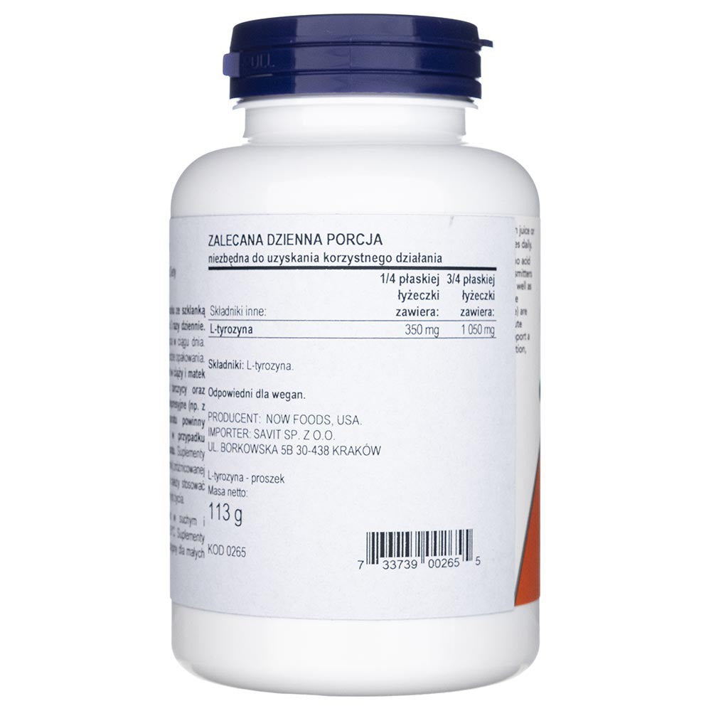 Now Foods grynas L-tirozino milteliai - 113 g - Magnis.lt