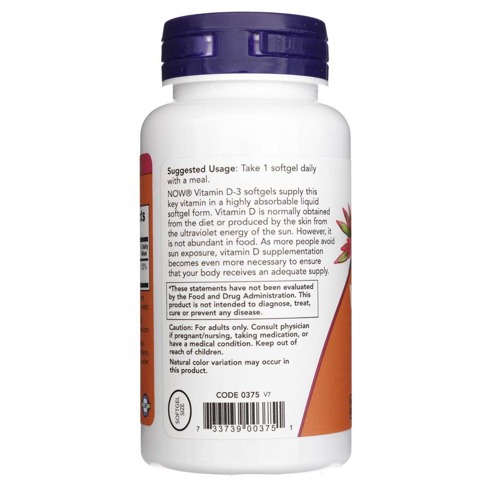 Now Foods D3-vitamiin 1000 IU – 360 pehmet geelkapslit