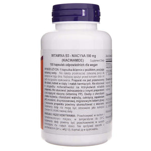 Now Foods Niacinamide 500 mg - 100 kapslit