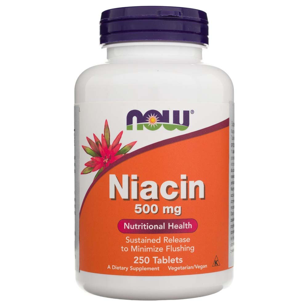 Now Foods Niacinas 500 mg - 250 tablečių - Magnis.lt