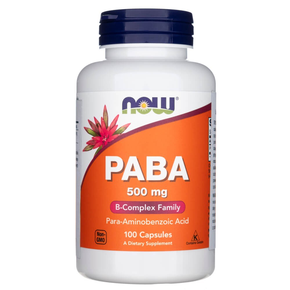 Now Foods PABA 500 mg - 100 kapsulių - Magnis.lt