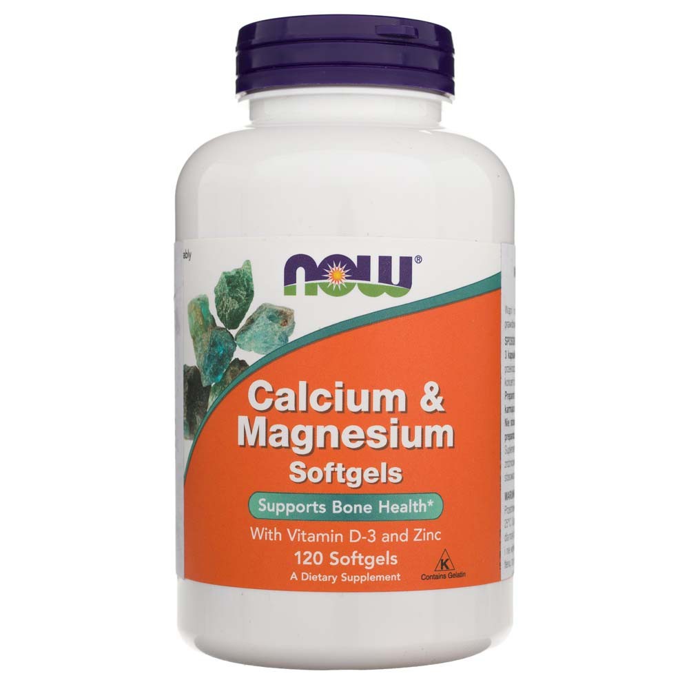 Now Foods kaltsium ja magneesium - 120 pehmekapslit