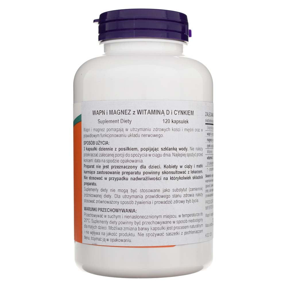 Now Foods kaltsium ja magneesium - 120 pehmekapslit
