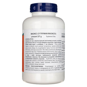 Now Foods Magnesium Citrate pulber - 227 g