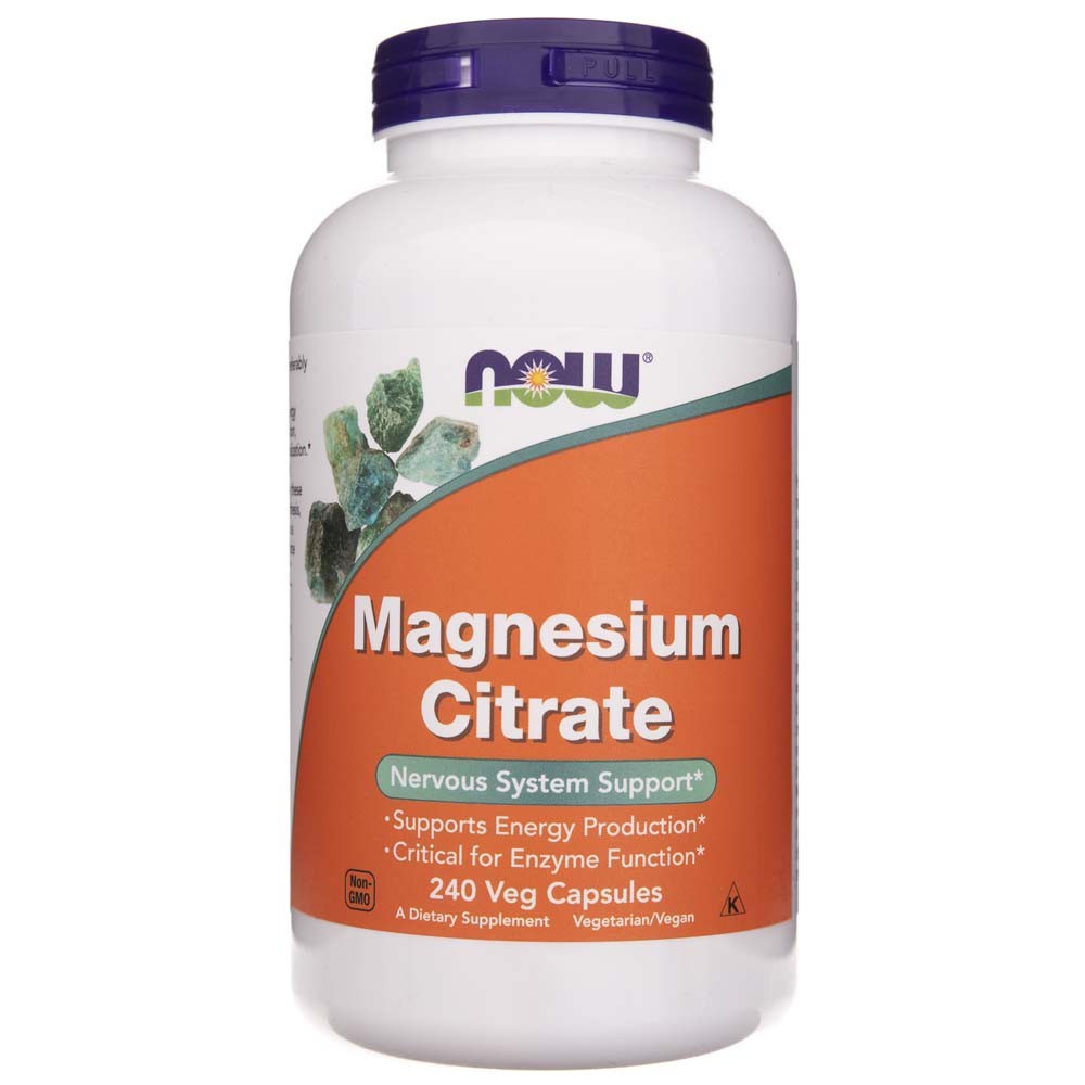 Now Foods magneesiumtsitraat 400 mg - 240 kapslit