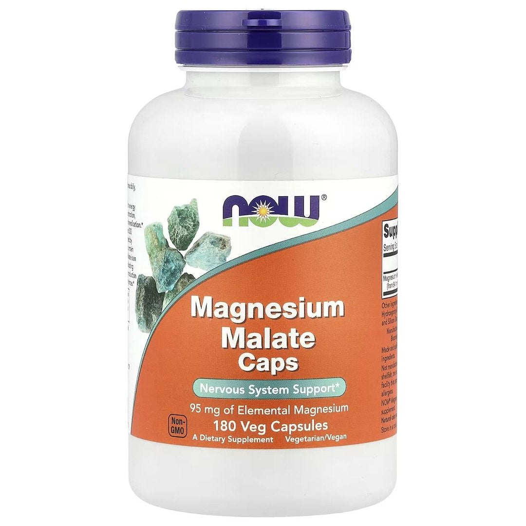 Now Foods magneesiummalaat 95 mg - 180 kapslit