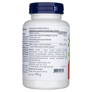 Now Foods Garcinia 1000 mg – 120 tabletti