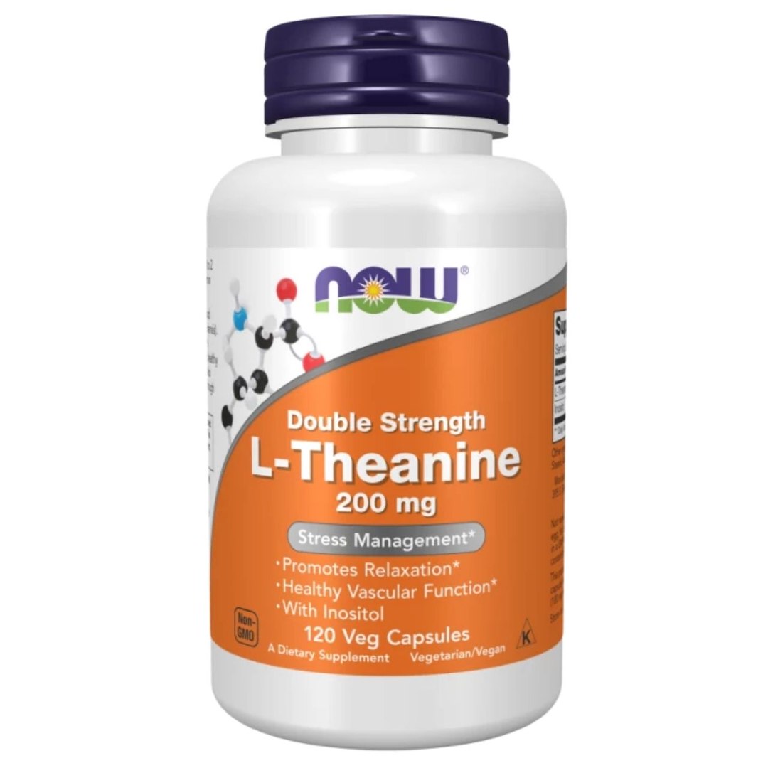 Now Foods Theanine 200 mg - 120 kapslit