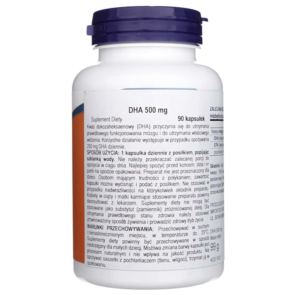 Now Foods DHA-500 topelt tugevus - 90 pehmet geelkapslit