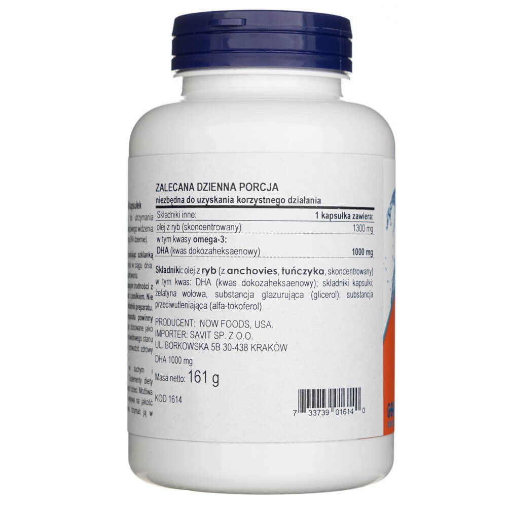 Now Foods DHA-1000 aju toetus, ülitugev – 90 pehmet geeli