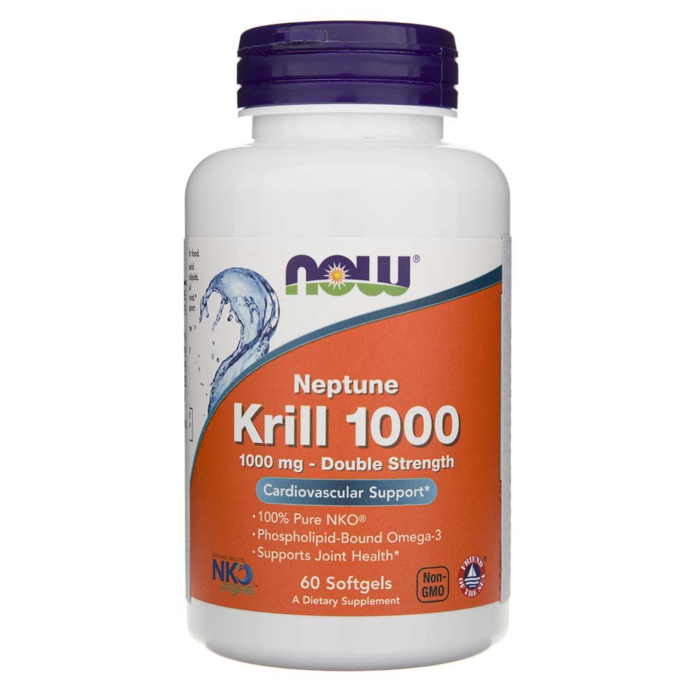 Now Foods Neptūno Krill, topelt tugevusega 1000 mg – 60 pehmet geelkapslit