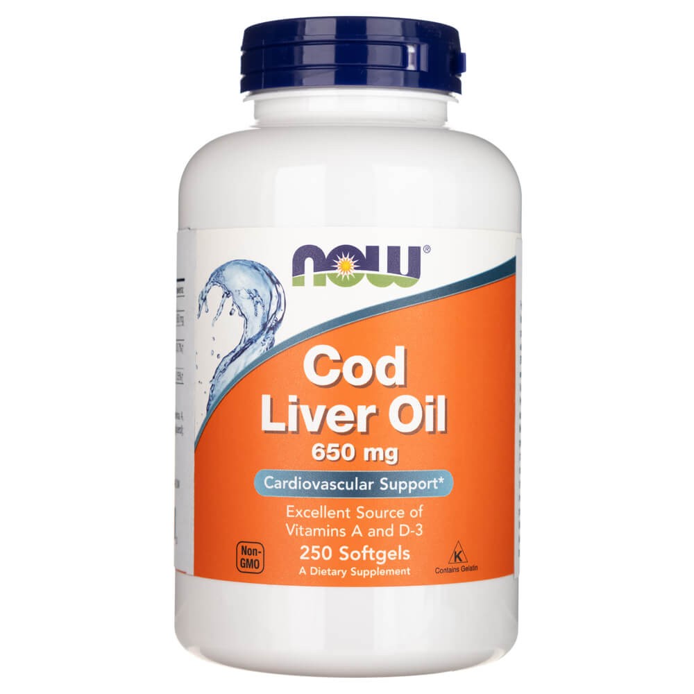 Now Foods tursamaksaõli 650 mg - 250 pehmet kapslit