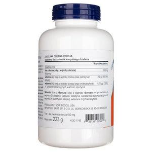 Now Foods tursamaksaõli 650 mg - 250 pehmet kapslit