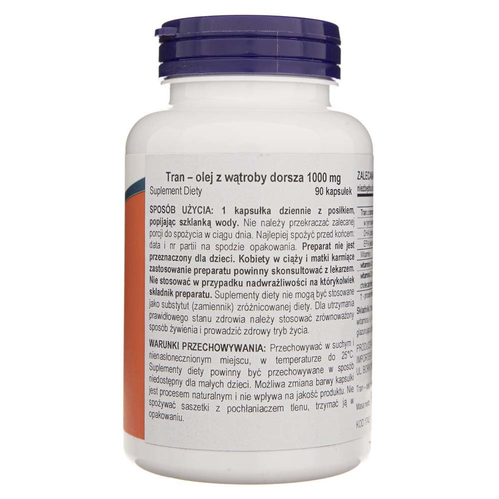 Now Foods tursamaksaõli, eriti tugev 1000 mg - 90 pehmekapslit