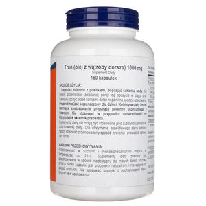 Now Foods tursa maksaõli, eriti tugev 1000 mg - 180 pehmet geeli