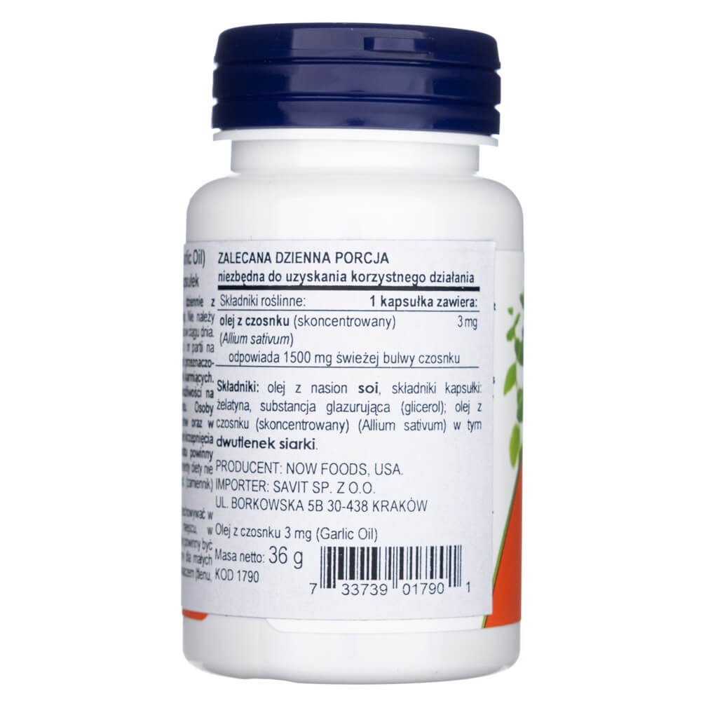 Now Foods küüslauguõli 1500 mg - 100 pehmekapslit