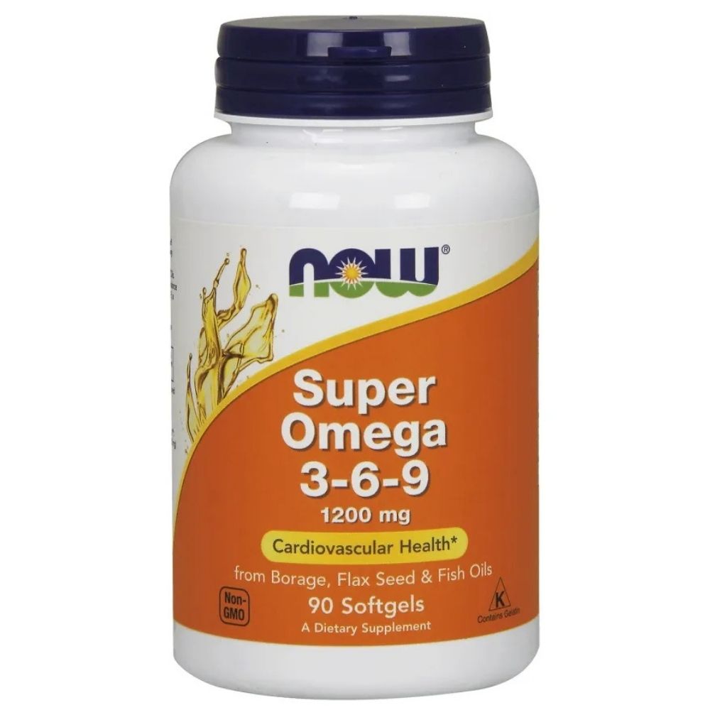 Now Foods Super Omega 3-6-9 1200 mg - 90 kapslit
