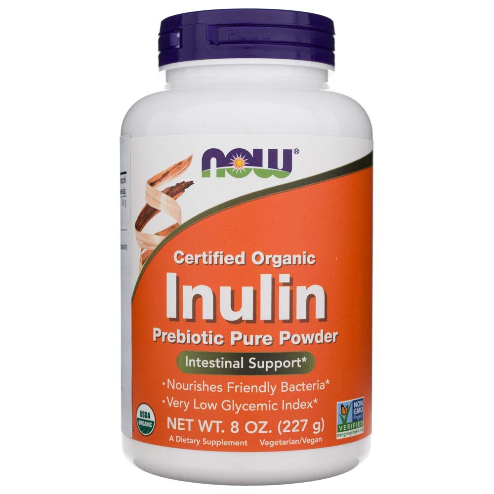 Now Foods inuliin, puhas pulber, orgaaniline – 227 g