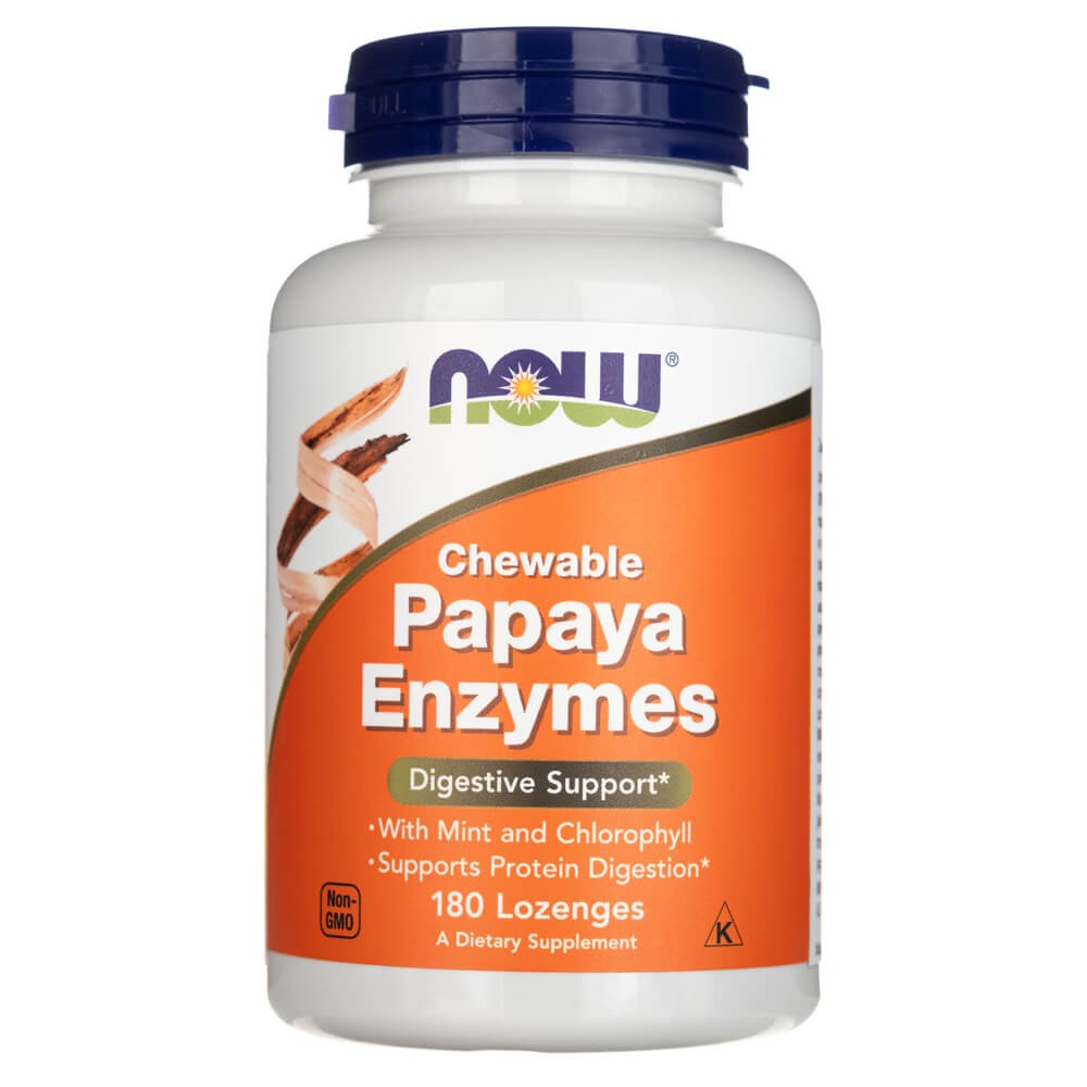 Now Foods närimistabletid ensüüm papaia - 180 pastilli