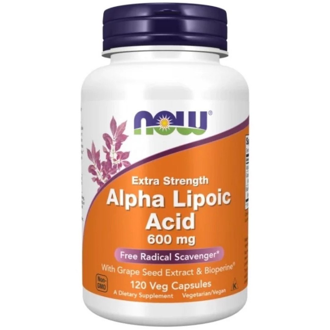 Now Foods alfa-lipoehape 600 mg - 120 kapslit