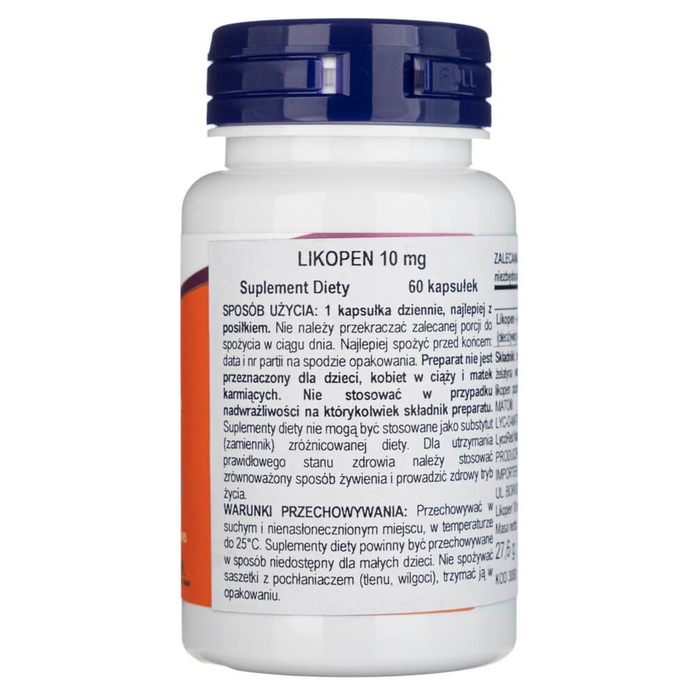 Now Foods likopenas 10 mg - 60 želė kapsulių