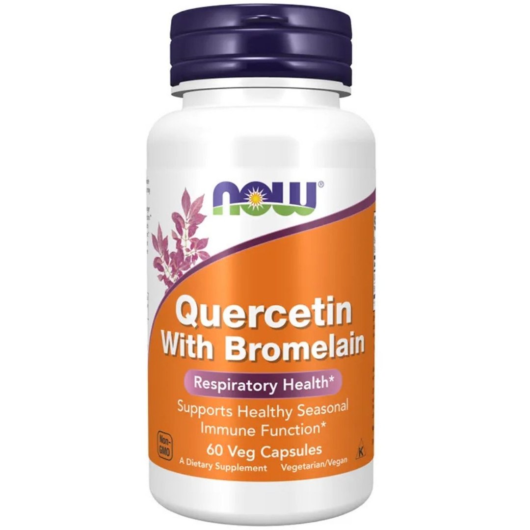Now Foods kvertsetiin bromelaiiniga – 60 kapslit