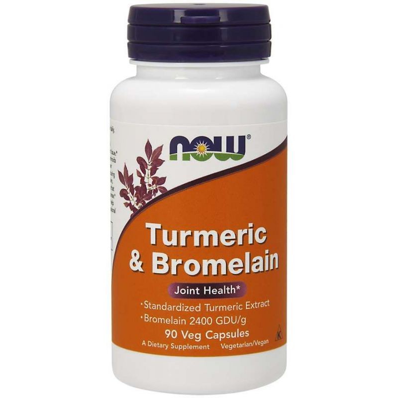 Now Foods kurkum 300 mg ja bromelaas 150 mg – 90 kapslit