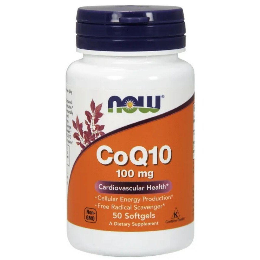 Now Foods CoQ10 (koferment Q10) 100 mg - 50 geelkapslit