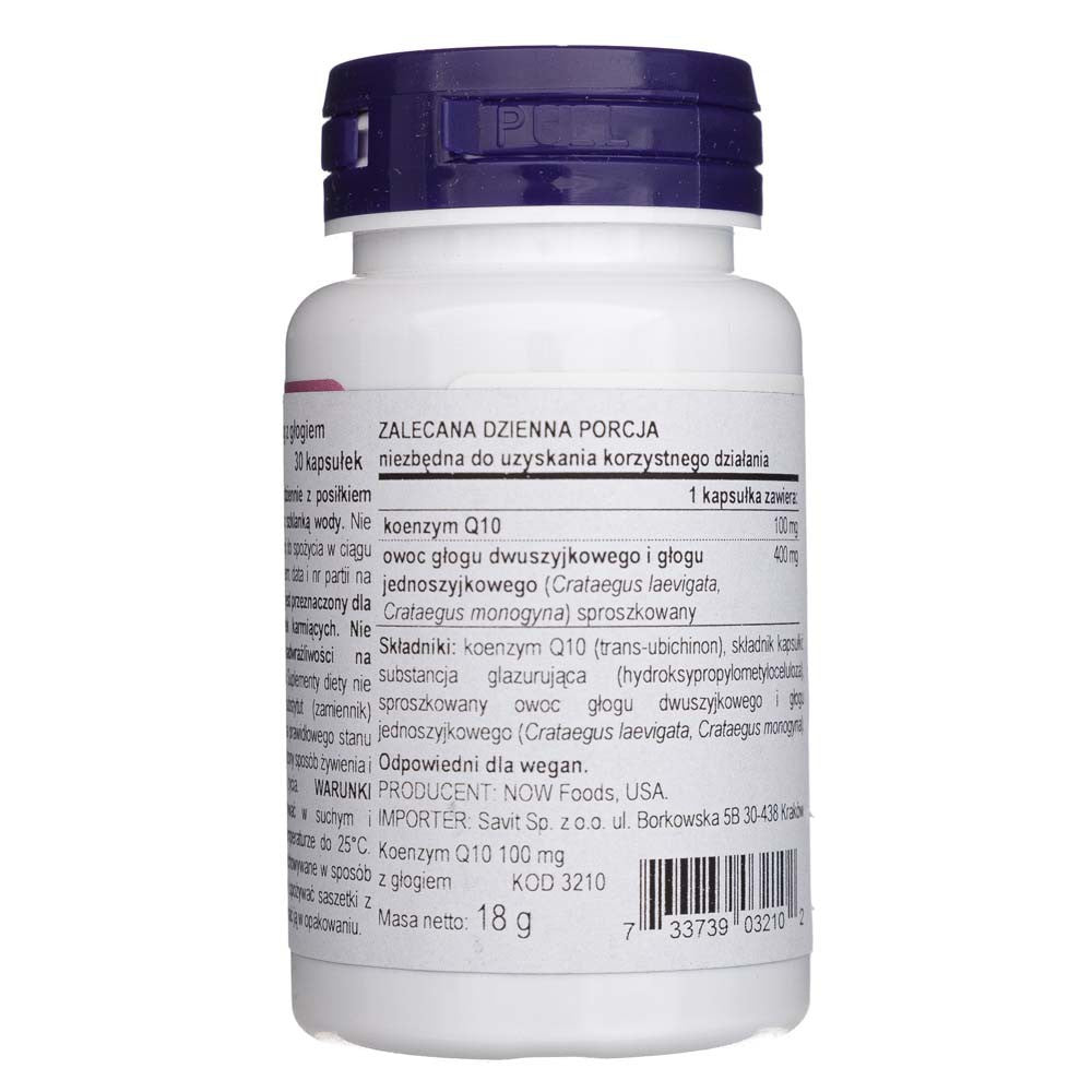 Now Foods CoQ10 100 mg viirpuumarjadega – 30 kapslit
