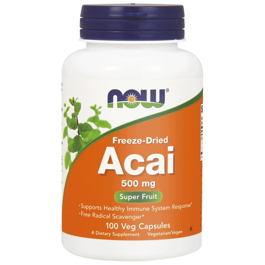 Now Foods Acai 500 mg - 100 kapsulių - Magnis.lt